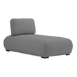 Iowa Outdoor Aluminium Upholstered Chaise Lounge in Charcoal/Light Grey