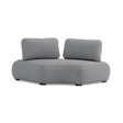 Iowa Outdoor Aluminium Upholstered Corner Lounge in Charcoal/Light Grey