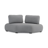 Iowa Outdoor Aluminium Upholstered Corner Lounge in Charcoal/Light Grey
