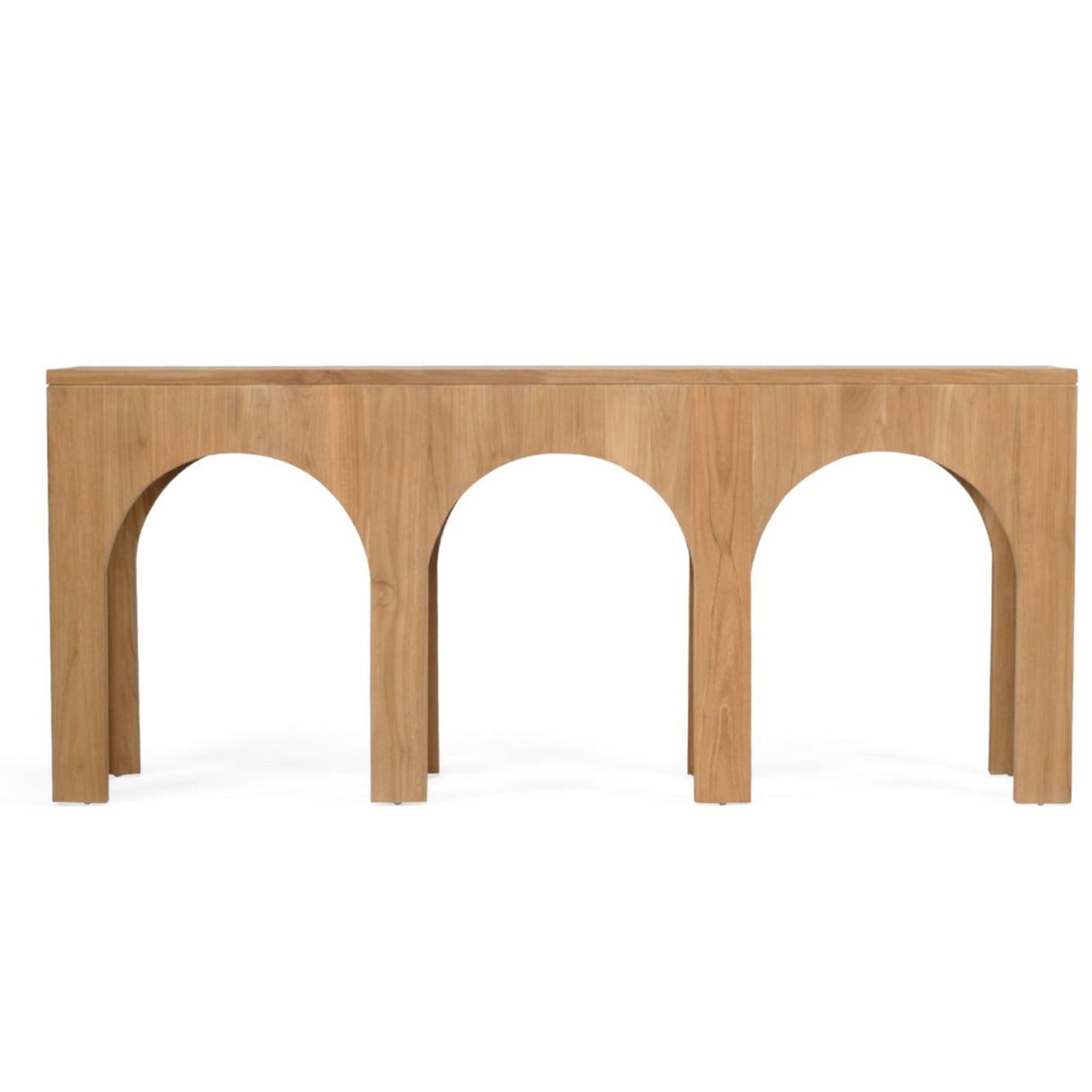 Ivy Console Teak Table – Triple Arch