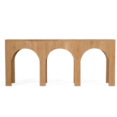 Ivy Console Teak Table – Triple Arch