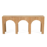 Ivy Console Teak Table – Triple Arch