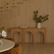Ivy Console Teak Table – Triple Arch