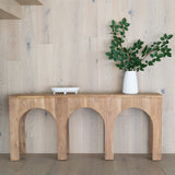 Ivy Console Teak Table – Triple Arch
