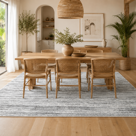 Jade Distressed Lines Grey Rug - JADE002