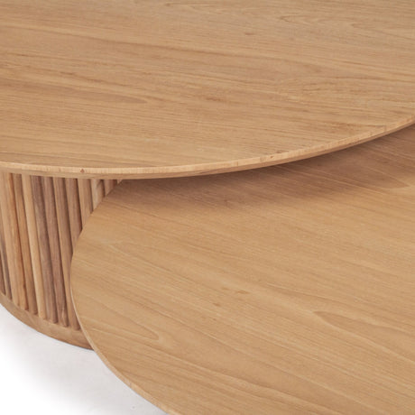 Jasper Coffee Teak Table – Natural – 0.7m