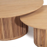 Jasper Coffee Teak Table – Natural – 0.7m