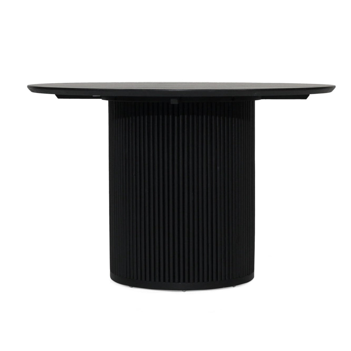 Jasper Round Teak Dining Table – 1.2m – Black