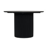 Jasper Round Teak Dining Table – 1.2m – Black