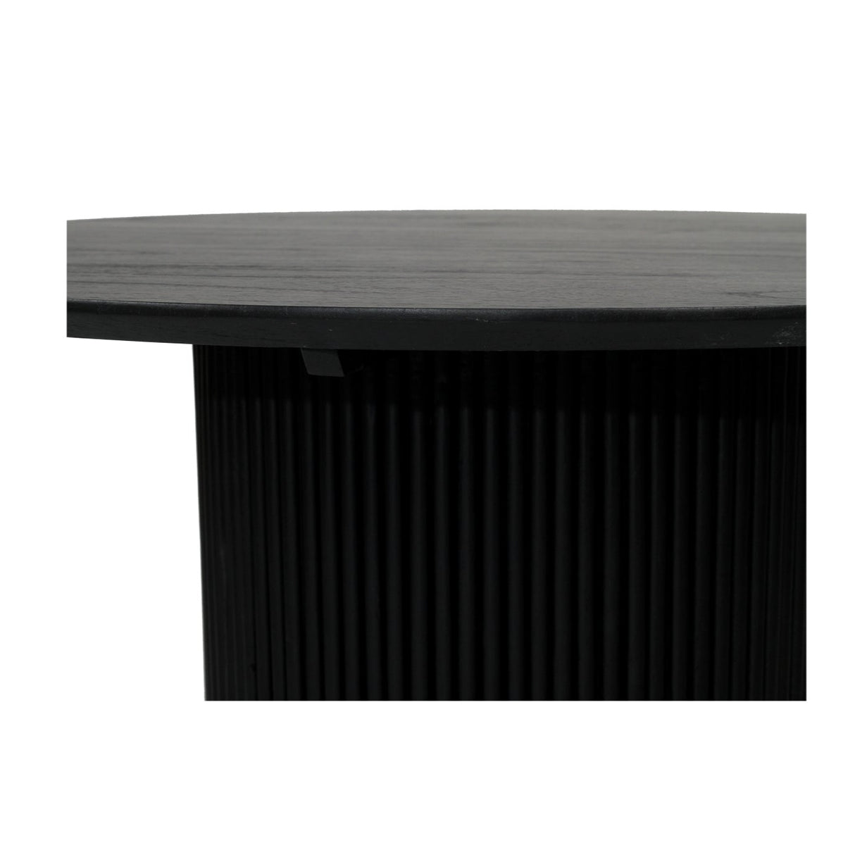Jasper Round Teak Dining Table – 1.2m – Black
