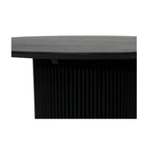Jasper Round Teak Dining Table – 1.2m – Black