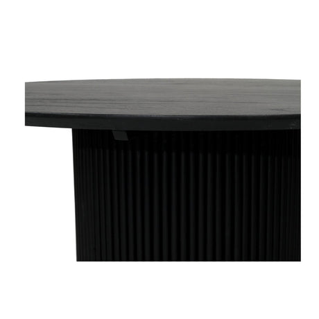 Jasper Round Teak Dining Table – 1.2m – Black