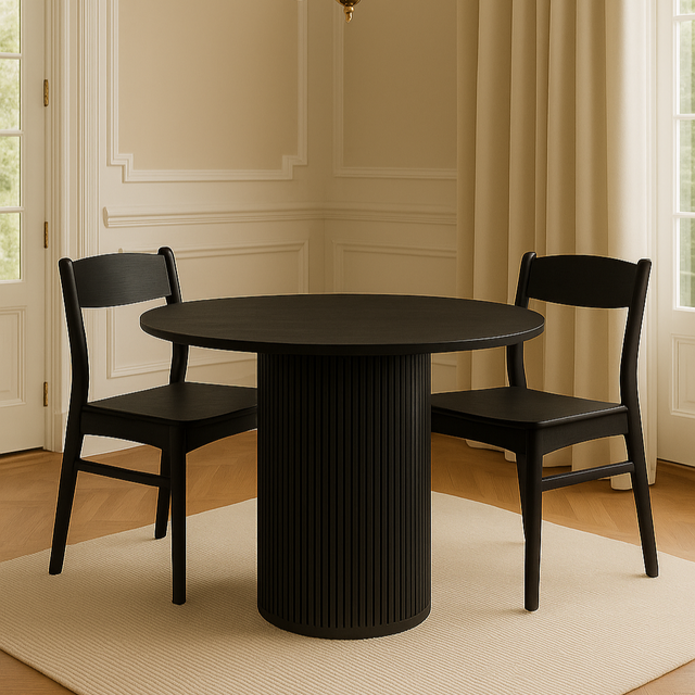 Jasper_Round_Teak_Dining_Table_1.2m_Black