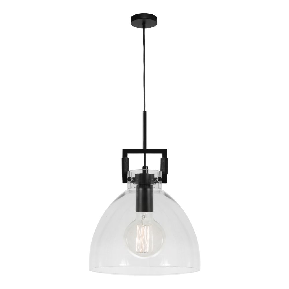 Jean 1 Light Pendant Black