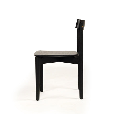 Judson Solid Teak Dining Chair - Black