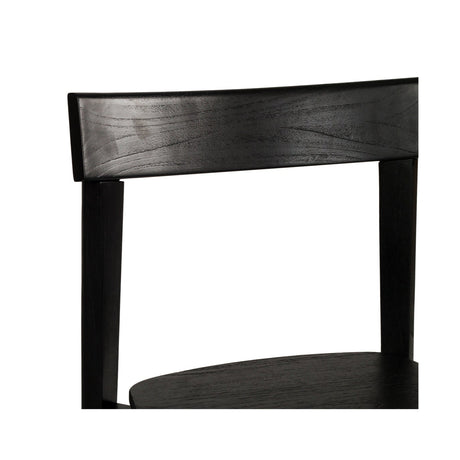 Judson Solid Teak Dining Chair - Black