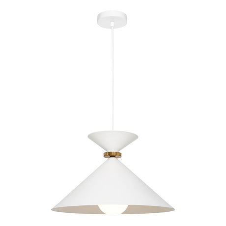 Julia Large 1 Light Pendant White