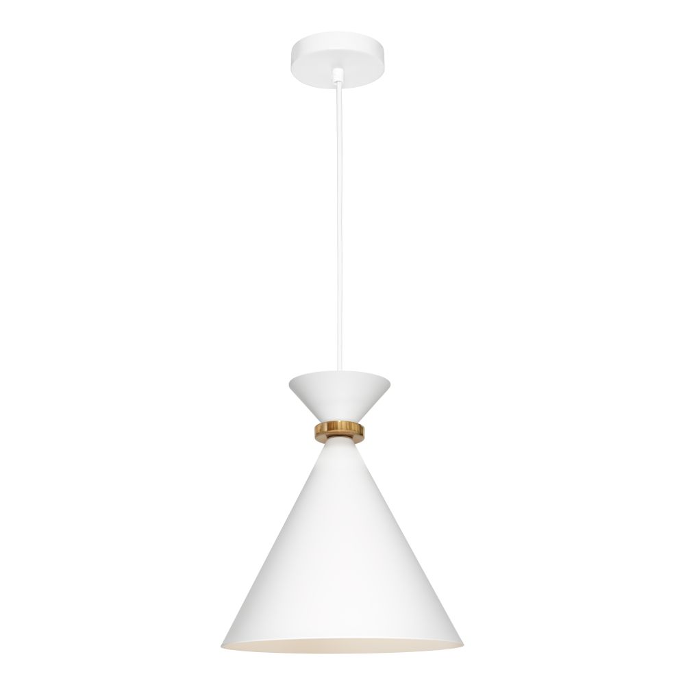 Julia Small 1 Light Pendant White