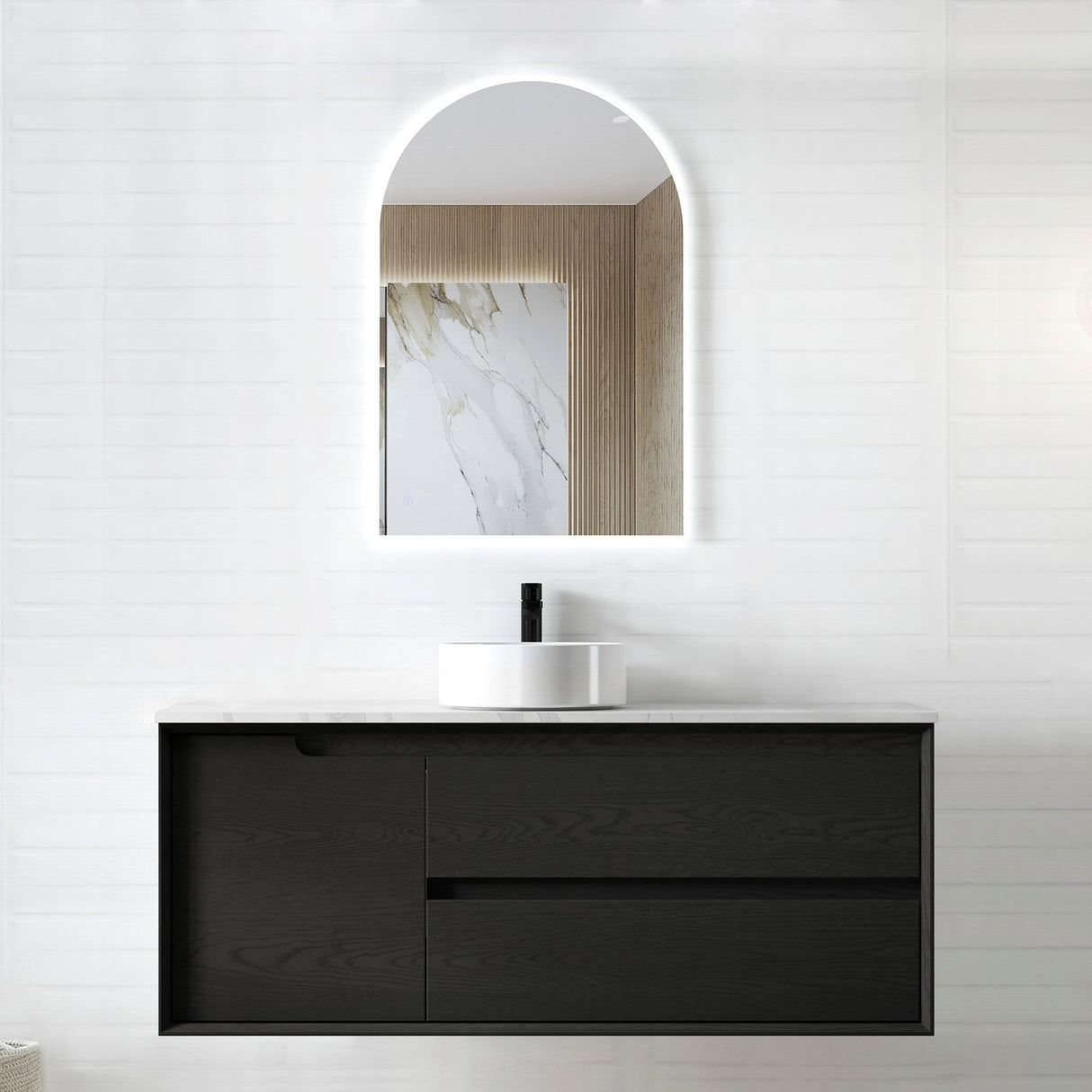 KAKADU Wall Hung Vanity 1200mm Black Oak