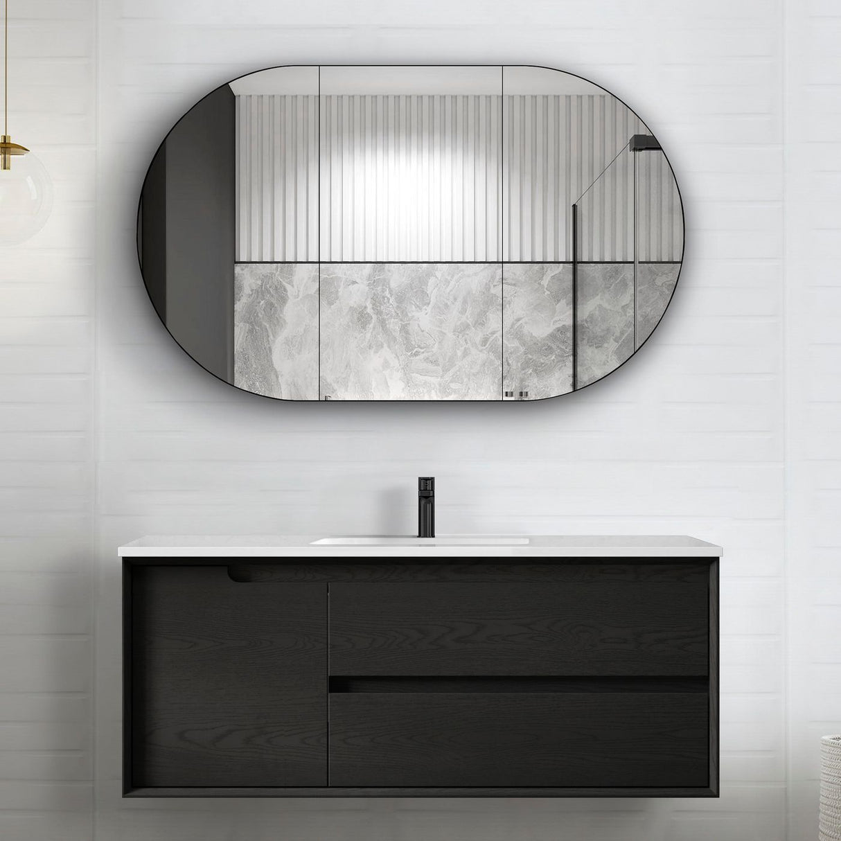 KAKADU Wall Hung Vanity 1200mm Black Oak