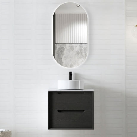 KAKADU Wall Hung Vanity 600mm Black Oak