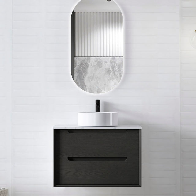 KAKADU Wall Hung Vanity 750mm Black Oak