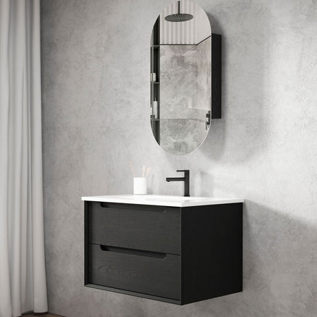 KAKADU Wall Hung Vanity 750mm Black Oak