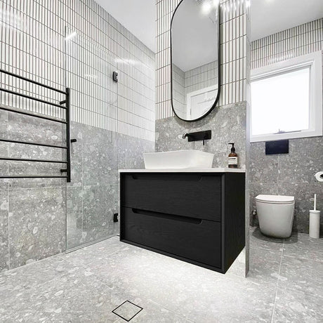 KAKADU Wall Hung Vanity 750mm Black Oak