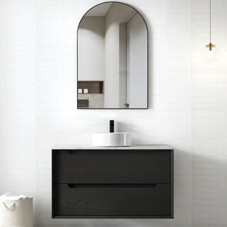 KAKADU Wall Hung Vanity 900mm Black Oak