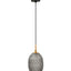 KATHAL: Interior Ellipse Glass Segmented with Brass Highlight Enclosed Pendant Lights