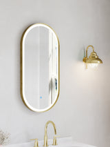 Firenze Oval LED Frosted Mirror (450x900mm)