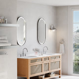 Firenze Oval Front-Lit LED Frosted Mirror (450x900mm)