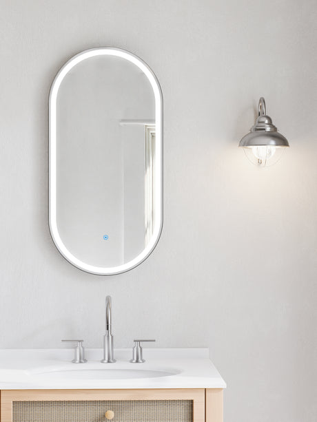 Firenze Oval LED Frosted Mirror (450x900mm)