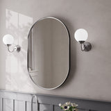Firenze Oval Front-Lit LED Frosted Mirror (600x900mm)