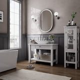 Firenze Oval Front-Lit LED Frosted Mirror (600x900mm)