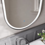 Firenze Oval Front-Lit LED Frosted Mirror (600x900mm)