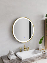 Firenze Round Front-Lit LED Frosted Mirror (800x800mm)