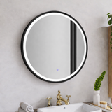Firenze Round Front-Lit LED Frosted Mirror (800x800mm)