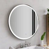 Firenze Round Front-Lit LED Frosted Mirror (800x800mm)