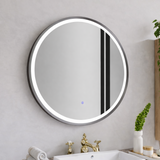 Firenze Round Front-Lit LED Frosted Mirror (800x800mm)