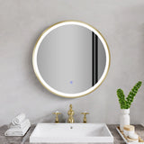 Firenze Round Front-Lit LED Frosted Mirror (800x800mm)