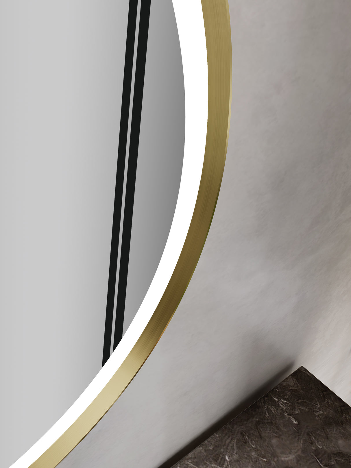 Firenze Round Front-Lit LED Frosted Mirror (800x800mm)