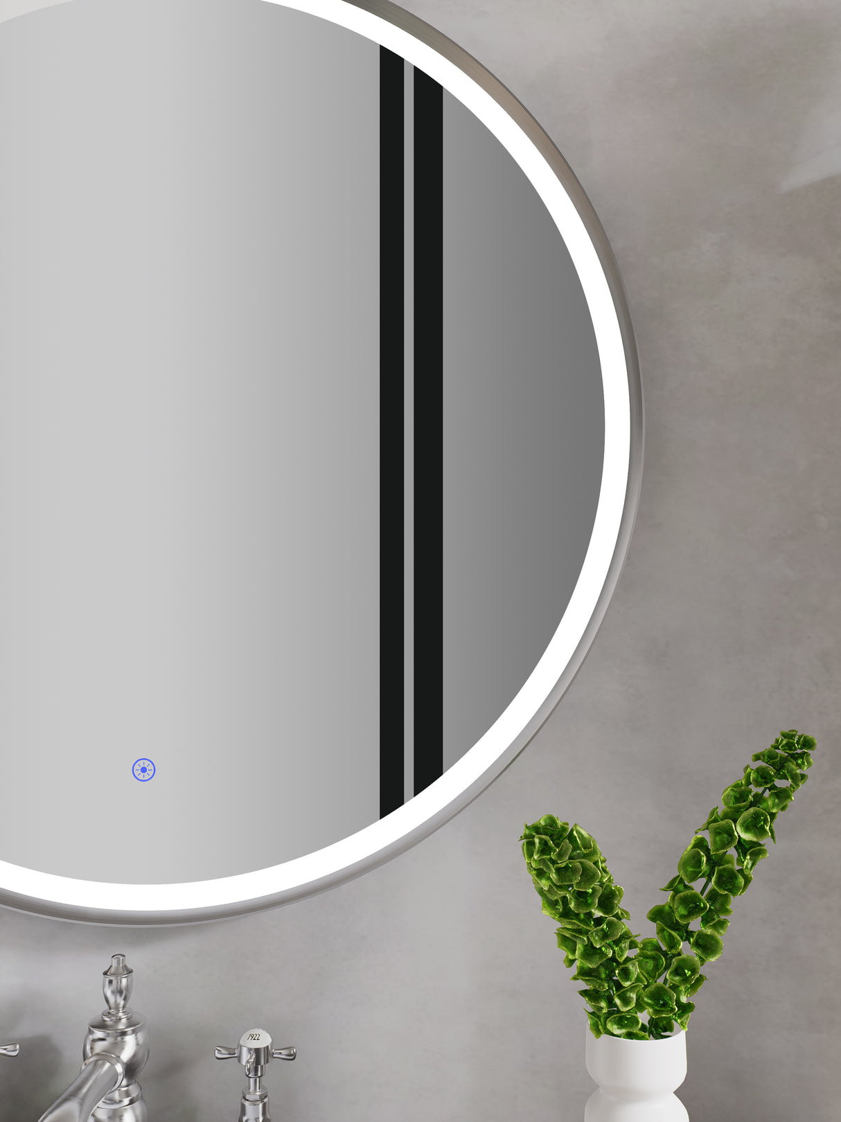 Firenze Round Front-Lit LED Frosted Mirror (800x800mm)