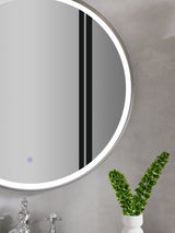 Firenze Round Front-Lit LED Frosted Mirror (800x800mm)