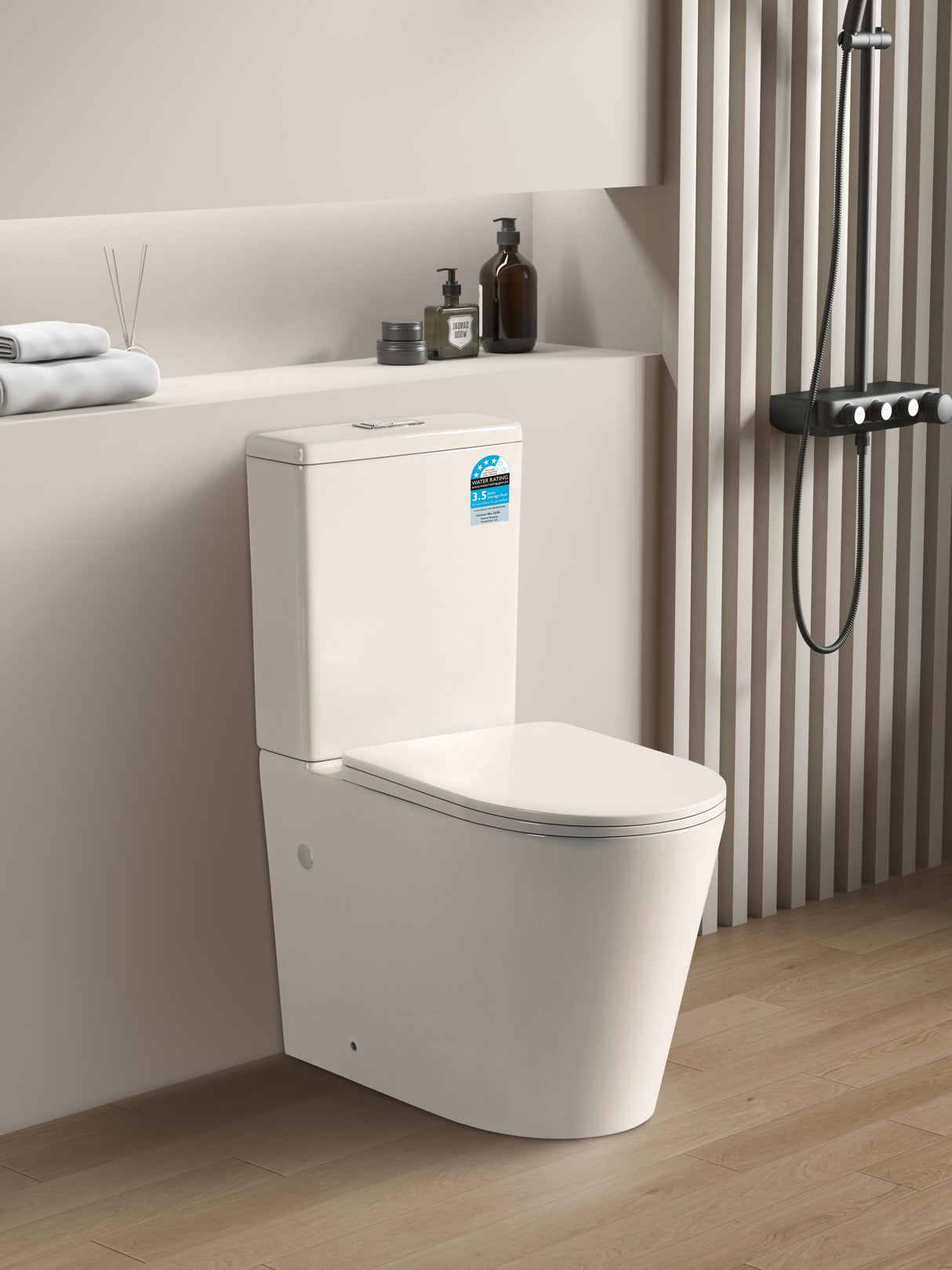 Alpha Rimless Tornado Gloss White Toilet Suite