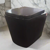 Qubist Box Rim Wall Faced Floor Black Toilet Pan