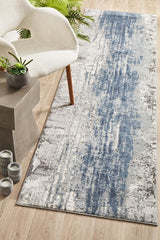 Kendra Runner Rug Blue Grey White