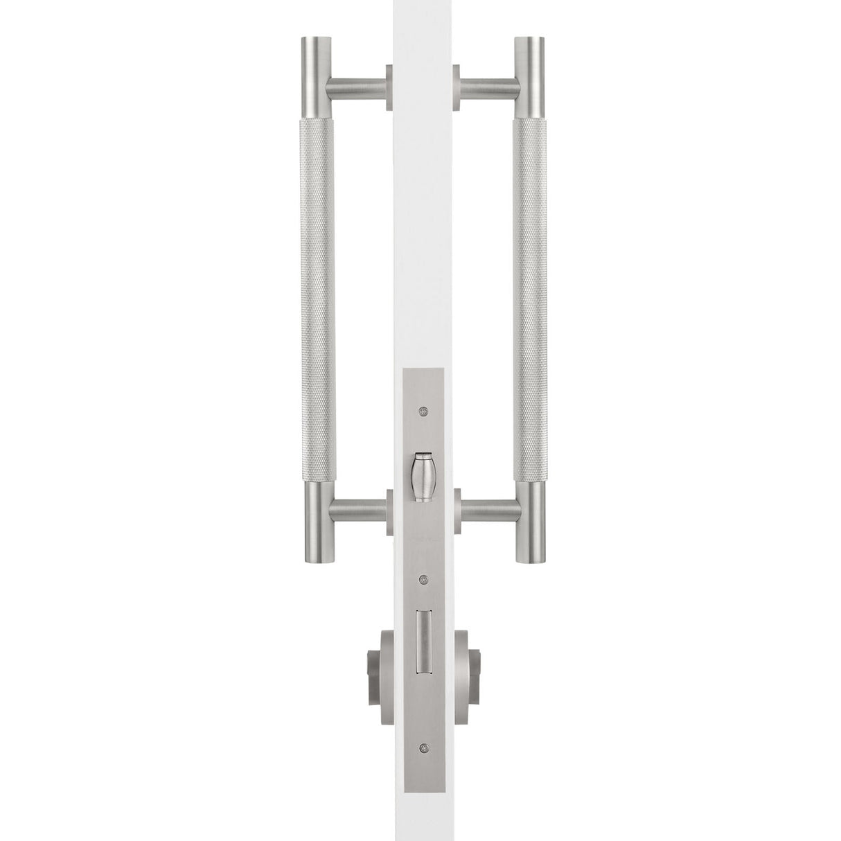 Manovella Entrance Roller Lock Kit - Charmian Pull-Brushed Nickel