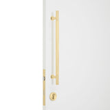 Manovella Entrance Roller Lock Kit - Charmian Pull-Satin Brass