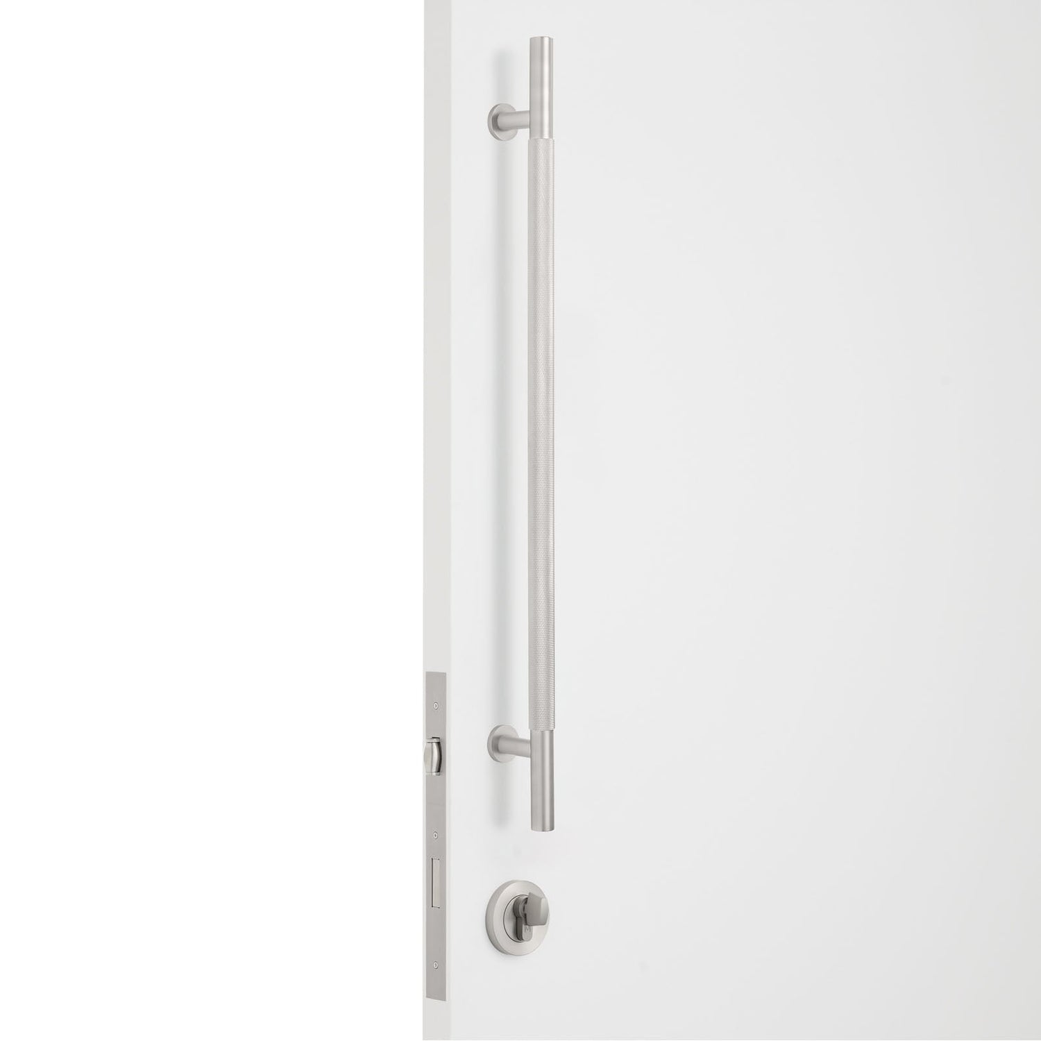 Manovella Entrance Roller Lock Kit - Charmian Pull-Brushed Nickel